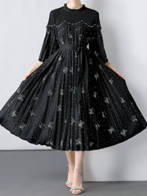 Modest Plissé Sequin Dress